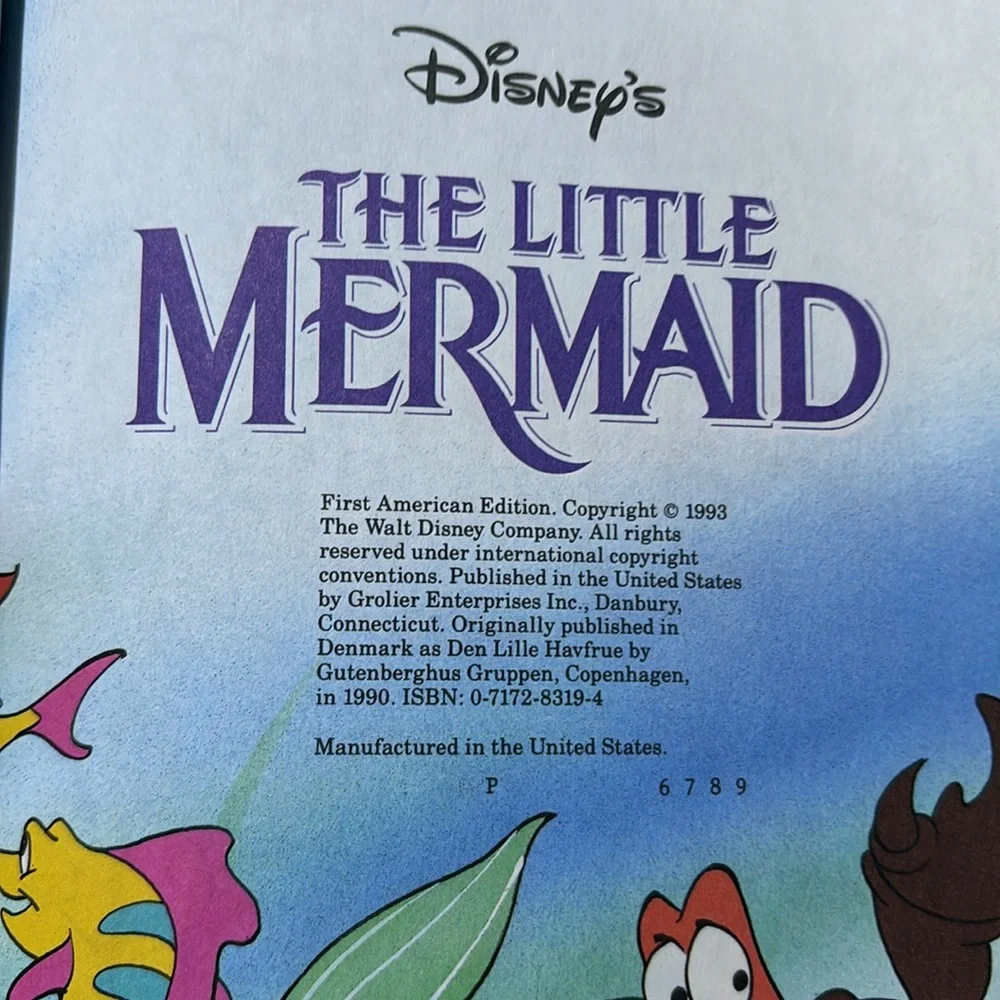 THE LITTLE MERMAID BOOK COLLECTION VINTAGE 90s Disney Flounders Gift